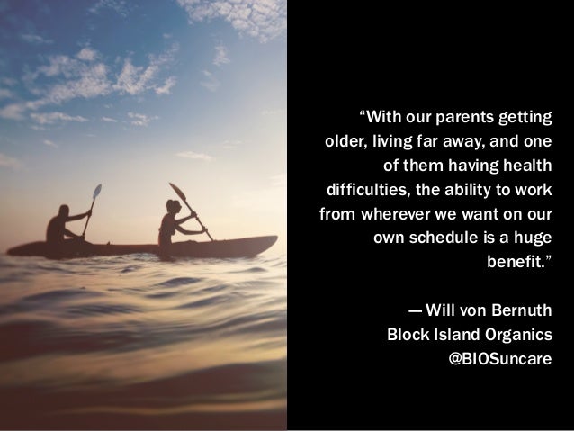 “With our parents getting
older, living far away, and one
of them having health
difficulties, the ability to work
from whe...