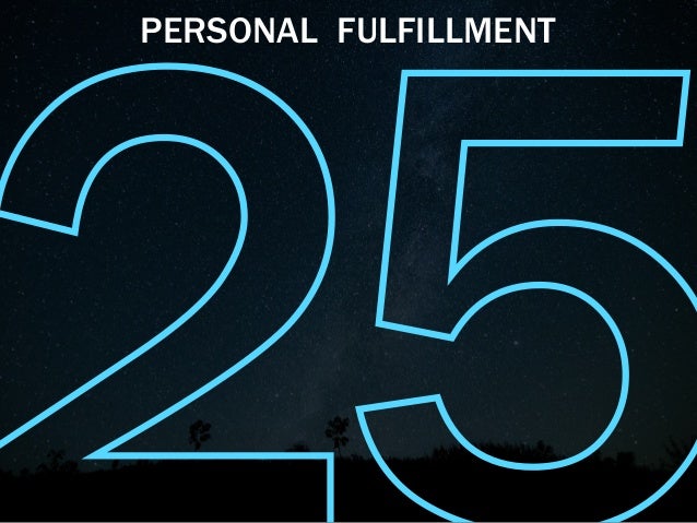 PERSONAL FULFILLMENT
 
