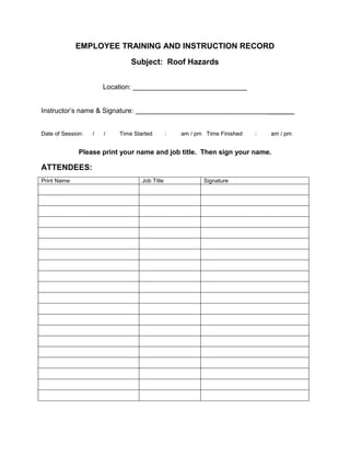 30 Roof Hazards | PDF