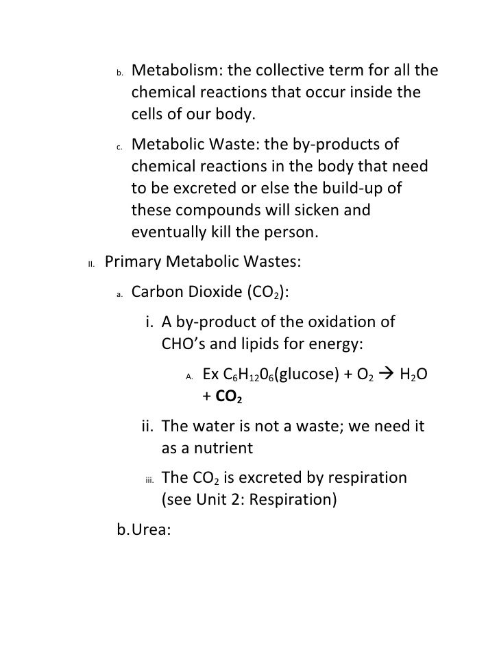 BIO30S 3 1 Id Primary Metabolic Wastes