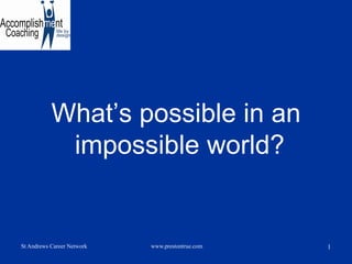 What’s possible in an impossible world? 