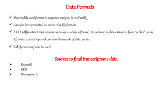 Tools for Transcriptome Data Analysis | PPTX