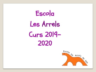 Escola
Les Arrels
Curs 2019-
2020
 