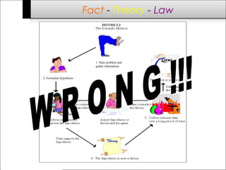 1. State problem and
gather information
2. Formulate hypothesis
Fact - Theory - Law
 
