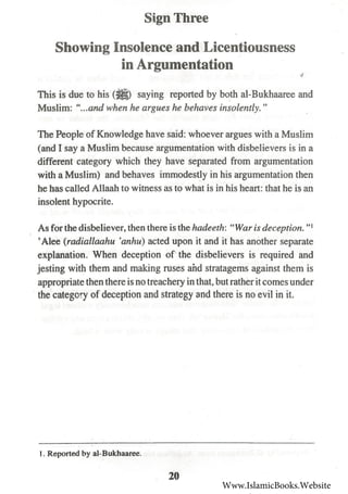 30 Signs of the Hypocrites by Aa'id al-Qarnee | PDF