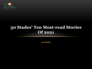 30 Stades
30 Stades’ Ten Most-read Stories
Of 2021
 