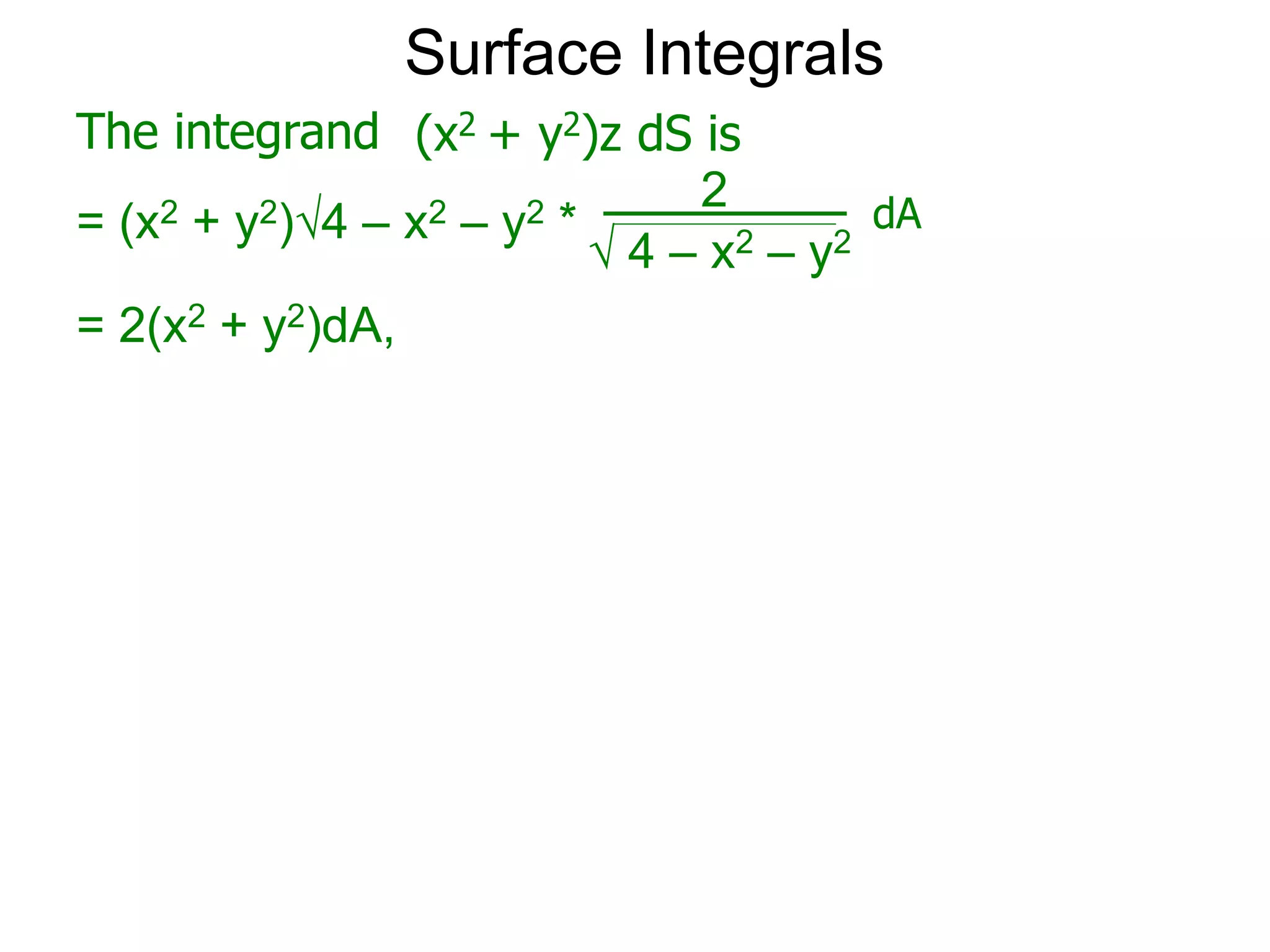 30 surface integrals | PPTX