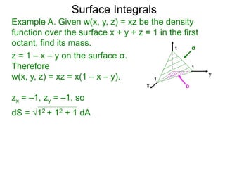 30 surface integrals | PPTX