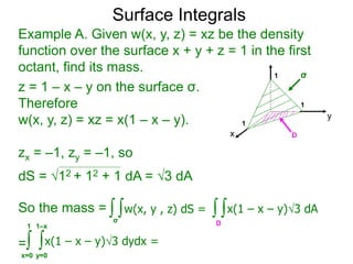 30 surface integrals | PPTX