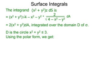 30 surface integrals | PPTX