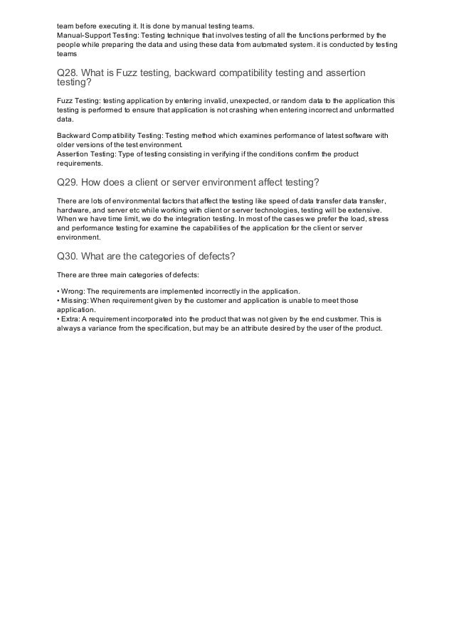 30 testing interview questions for experienced