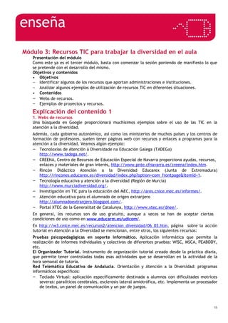 Documento= TIC y la Atención a la Diversidad en el Aula | DOC