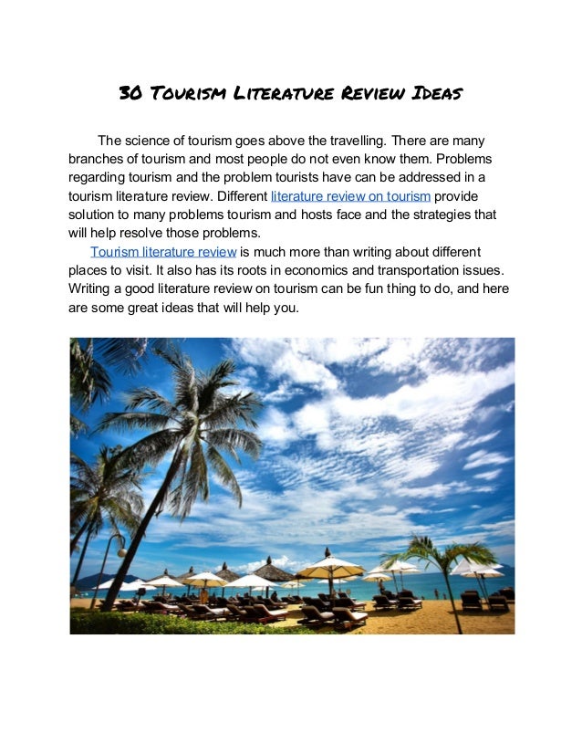 Literature review on economic impact of tourism picture