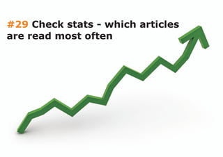 #29 Check stats - which articles
are read most often
 