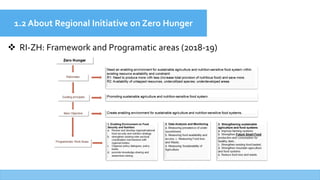 1.2 About Regional Initiative on Zero Hunger
❖ RI-ZH: Framework and Programatic areas (2018-19)
 