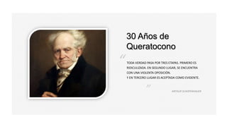 30 Años de
Queratocono
TODA VERDAD PASA POR TRES ETAPAS. PRIMERO ES
RIDICULIZADA. EN SEGUNDO LUGAR, SE ENCUENTRA
CON UNA VIOLENTA OPOSICIÓN.
Y EN TERCERO LUGAR ES ACEPTADA COMO EVIDENTE.
ARTHUR SCHOPENHAUER
“
”
 