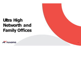 14
Ultra High
Networth and
Family Offices
 