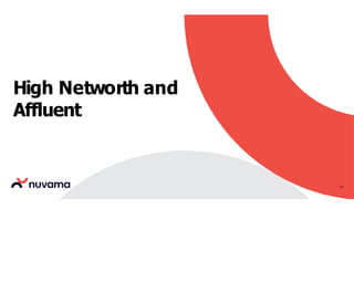 High Networth and
Affluent
19
 