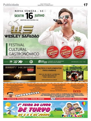 17Publicidade Jornal Correio do Sul
Quarta-Feira, 31 de Maio de 2017
 
