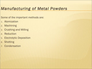 powder metallurgy | PPT