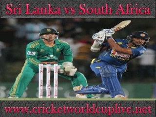 watch ((( Sri Lanka vs South Africa ))) online cricket match 