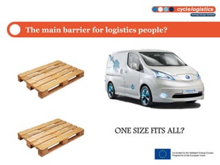 ONE SIZE FITS ALL?
The main barrier for logistics people?
 