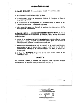 Tahami Restructuring Agreement