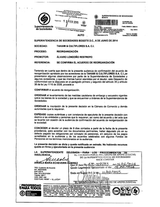 Tahami Restructuring Agreement
