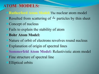 Comprehensive Overview of Atomic Physics and Vector Atom Model | PPTX