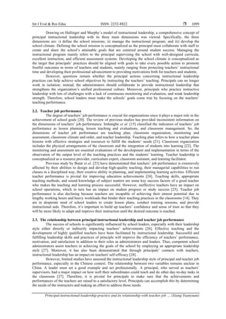 Principal instructional leadership practice and its relationship with ...