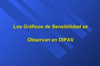 Los Gráficos de Sensibilidad se Observan en DIPAV 