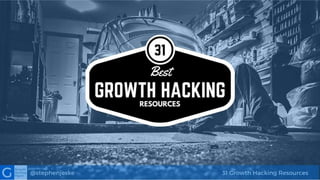 I’m Stephen Jeske, Editor of Growth Hacking
Digest. Subscribe to my weekly hand-curated
newsletter of the best startup mar...