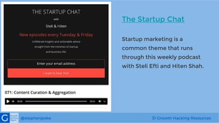 Startup Growth Engines
Ten case studies on how
companies like Uber, Square
and Hubspot have gained
millions of users throu...