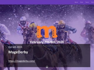 MageDerby
Oct 6th 2019
https://magederby.com/
 