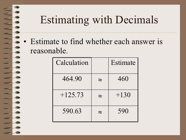 3.1 Rounding And Estimating