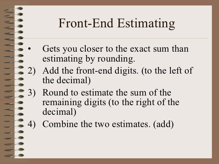 3.1 Rounding And Estimating