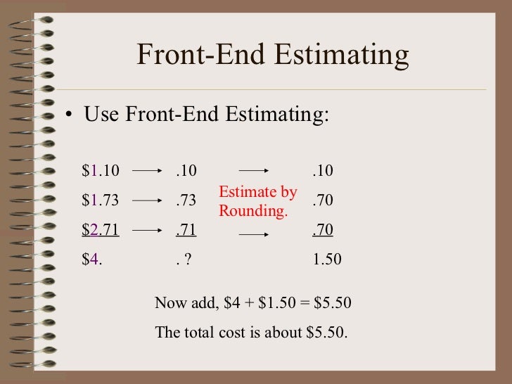 3.1 Rounding And Estimating