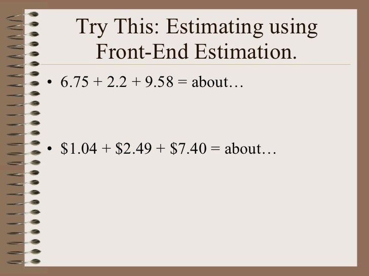 3.1 Rounding And Estimating