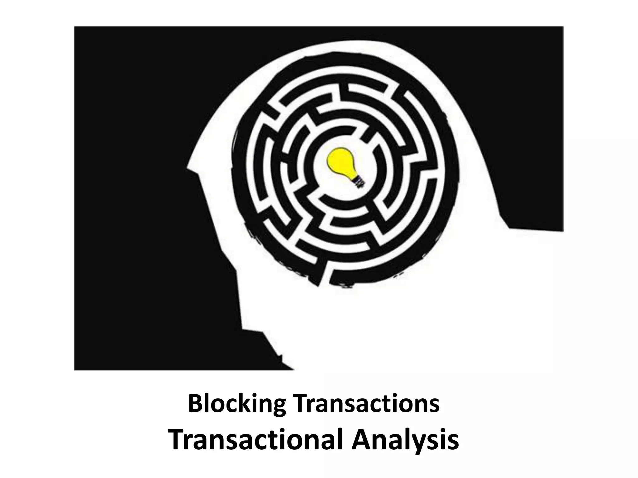 Blocking Transactions
Transactional Analysis