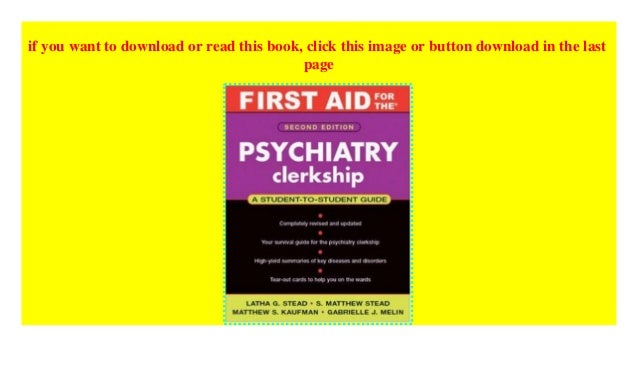 first aid for psychiatry pdf download