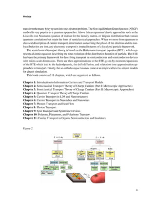 Transport of Information-Carriers in Semiconductors and Nanodevices 1st ...