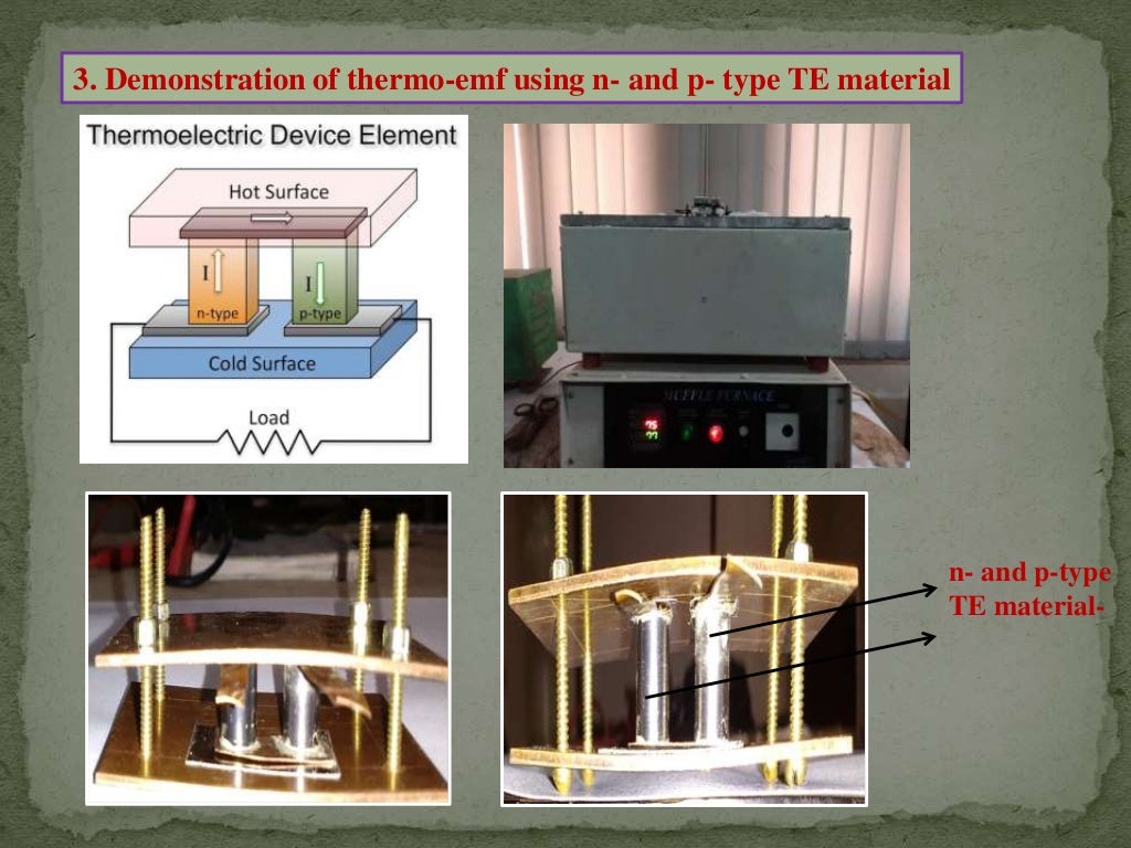THERMOELECTRIC MATERIAL AND DEVICE.