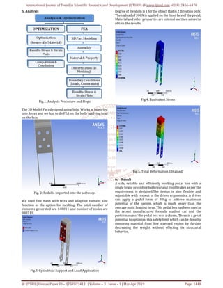 Design and Analysis of Pedal Box with Braking System | PDF