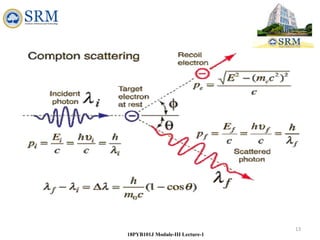 13
18PYB101J Module-III Lecture-1
 