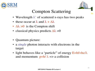 15
18PYB101J Module-III Lecture-1
 