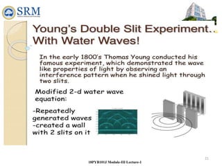 21
18PYB101J Module-III Lecture-1
 