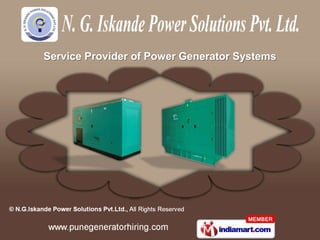 Service Provider of Power Generator Systems
 