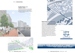 Dandika Thanos (AD8):
LIBENSKY CROSS
The project aims to invite humans through design
based on circulation patterns and public functions.
It intervenes into the existing bridge but does not
overshadow it, creating a play between the old and
new through symmetry.
David Lameš (AD8): PERIPTEROS
“Peripteros” revitalizes the Rohan Island by instilling
and giving the surrounding community an avenue to
develop civically and culturally. By using the bridge
itself as a focal point, the area can become a centre of
activity as well as a new identity in the greater context
of Prague. The cultural and commercial functions
housed here improve walkability and reprioritise
the pedestrian, in a typology that is now considered
solely the domain of cars. Auxiliary commercial
and residential developments and complementary
recreational green facilities in the Rohan ecological
protected area improve the project’s long-term
sustainability. The structure itself respects the
Purist Cubist architecture of Janák’s bridge without
historicising pastiche. The structure’s monolithic
monumentality lends to its history of stoic eloquence
and reaffirms the stability of this long-suffering link
over the Vltava.
Part 2 — Studio projects summer term  ARCHIP 2017/18   65
­Chapter 3  Dlesk-Horová Studio­Chapter 3  Dlesk-Horová Studio
64  Part 2 — Studio projects summer  ARCHIP 2017/18
 