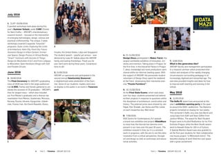 Part 1 — Timeline  ARCHIP 2017/18   54  Part 1 — Timeline  ARCHIP 2017/18
July 2018
1.  21/07–05/08/2018:
5 parallel workshops took place during this
year’s Summer School, under C4NC (Center
for Next Crafts) – ARCHIP’s interdisciplinary
research branch – focused on the intersection
of emerging technologies, design, science and
practical craftsmanship. The unique, 2 week
workshops covered 5 separate “futuristic”
programs: Outer Limits: Exploring the Limits
of Architecture, Alien City, Feral City: Future
Scenarios Design in Urban Context, Immer-
sive Spaces: Design Process in Virtual Reality,
“Smart” Contracts with Humans & Things:
Design for Blockchain & IoT, and From Lollipops
to Wearables: Open Hardware Design with Soft
and Flexible Circuits.
June 2018
2.  26/06/2018:
The Final Ceremony for ARCHIP’s graduating
class of 2018 was held in the large auditorium
hall in DOX. Family and friends gathered to cel-
ebrate the occasion of 25 graduates – ARCHIP’s
thus far largest class – which also included
our first Master’s graduates and a diverse rep-
resentation from Mexico, Guatemala, Morocco,
Norway, Russia, Ukraine, Kyrgyzstan, Uzbeki-
stan, France, Iran, the Czech Republic, Korea,
Croatia, the United States, Libya and Singapore!
The student speech – playful yet serious – was
delivered by Isaac M. Sabido about the ARCHIP
family and lasting friendships. Thank you for
your hard work during these years. Congratula-
tions to all!
3. 24/06/2018:
ARCHIP co-sponsored and participated in the
second annual Holešovický Slunovrat –
a neighborhood-wide celebration of the Sum-
mer. Some of our students’ models were also
on display to the public in an event in Tusarova
park.
1
2
6
8
4
3
4. 23–24/06/2018:
Design Disco participated in Maker Faire!, the
largest worldwide exhibition of innovation, cre-
ativity and invention. Taking place in Prague, for
the first time, in the Industrial Palace in Prague
7, ideas, knowledge and novel productions were
shared within an informal meeting space. With
the support of ARCHIP, the passionate student
volunteers of Design Disco spent the weekend
at the Faire!, showcasing their interactive exer-
cise “Puzzle Furniture”.
5.  18–21/06/2018:
At the Final State Exams, which took place
over four days, students presented and defend-
ed their projects in response to questions within
the disciplines of architecture, construction and
history. The external juries were chaired by Jan
Hájek, Petr Šmídek, Jan Holna and Petr Lešek
on each respective day. Well done!
6.  7/06/2018:
DOX Centre for Contemporary Art opened
a brand new exhibition and project #DataMaze
to show how the Internet has become omni-
present in our lives over the past 30 years. The
exhibition evolved in time (as it is a constant
work-in-progress), with the aim to see this data
revolution from a critical perspective, through
art and design as well as workshops and educa-
tional activities.
7.  5/06/2018:
What is this generation like?
ARCHIP faculty and management participated
in a research seminar which presented infor-
mation and analyses of the rapidly changing
circumstances surrounding pedagogy in an
increasingly digitised and networked age. The
overview provided insights and ideas for how
to improve both teaching and learning in the
school.
May 2018
8.  31/05/2018:
The GoRo IV. award was announced at this
year’s exhibition opening party in the spac-
es around the DOX+ auditorium. The Diploma
projects remained on display for two weeks.
This semester’s GoRo Jury was Ivan Boroš and
Juraj Calaj from Edit! and Sean Clifton from
Jestico+Whiles. The award for Best Student
Project went to Kryštof Redčenkov for his Film
Institute-Prague, while the Best Studio award
went to Nasadil-Duba for 150 m of Culture.
A Special Mention Award was also granted to
all the first year students for their collaborative
row house project, “U Městských domů”. The
beautiful display of work filled the vast space
with a great excitement!
 