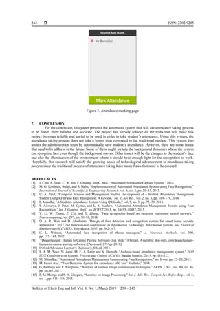 Face recognition attendance system using Local Binary Pattern (LBP) | PDF
